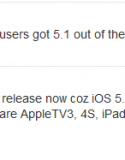 較早前, Gizzomo 報導過 Pod2g 表示 iPhone 4 iOS 5.1 已被完美破解!. 接著, 他在 Twitter 上更新了兩條訊息, 似乎在批評一些阻止發佈 iOS 5.1 完美破解 (Untethered Jailbreak) […]